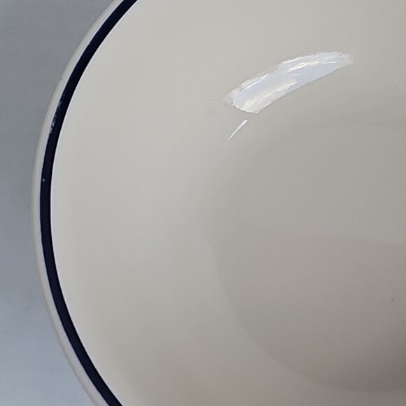 Corelle Soup Cereal Bowls navy blue stripe beige bowl  6.25” set of 2 Corning - Picture 8 of 11
